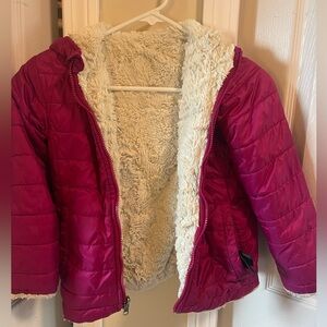 Kids northface 6T reversible winter coat